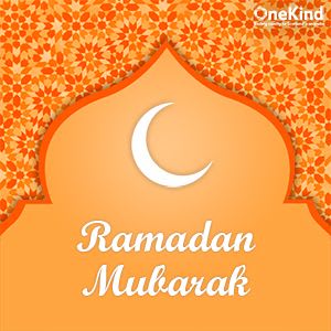 Ramadan card with the words Ramadan Mubarak.